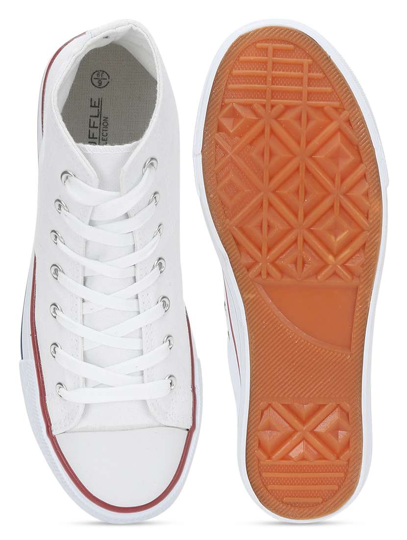 women white lace-up ankle length sneaker - 21526648 -  Standard Image - 6