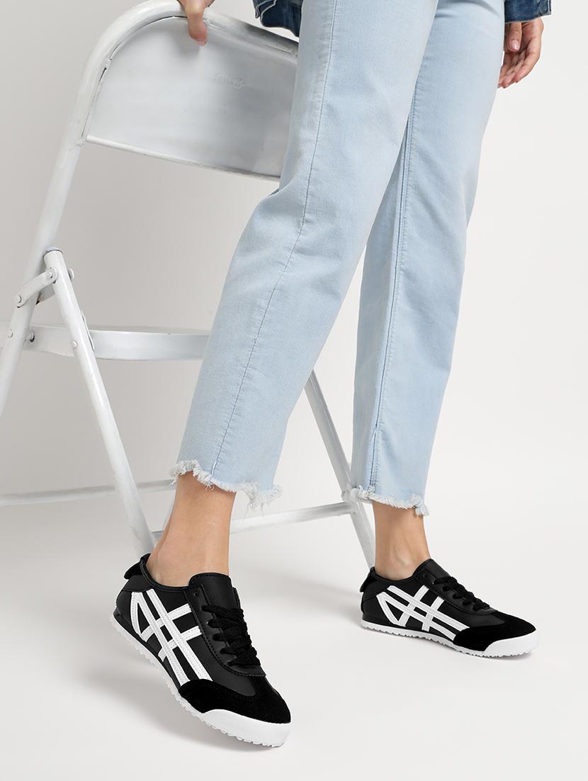 women black lace-up sneaker - 21526654 -  Standard Image - 1
