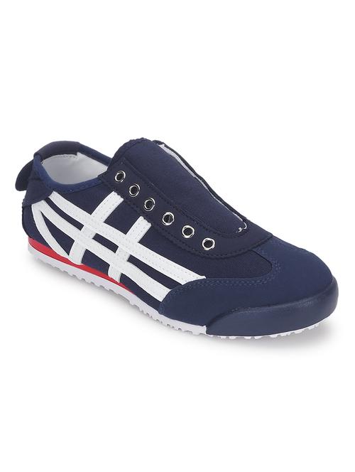 women navy blue lace-up sneaker - 21526657 - Standard Image - 0