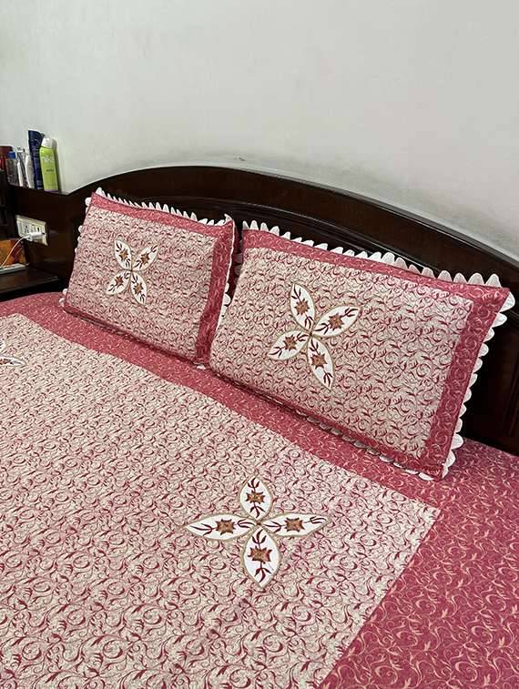floral printed bedsheet with pillow covers - 21526738 - Standard Image - 1