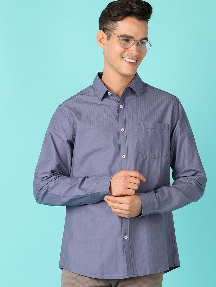 men self design long sleeve casual shirt - 21527308 - Standard Image - 1