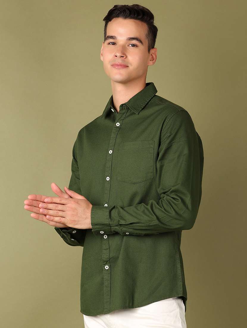 Men Solid Long Sleeve Casual Shirt - 21527309 -  Standard Image - 1
