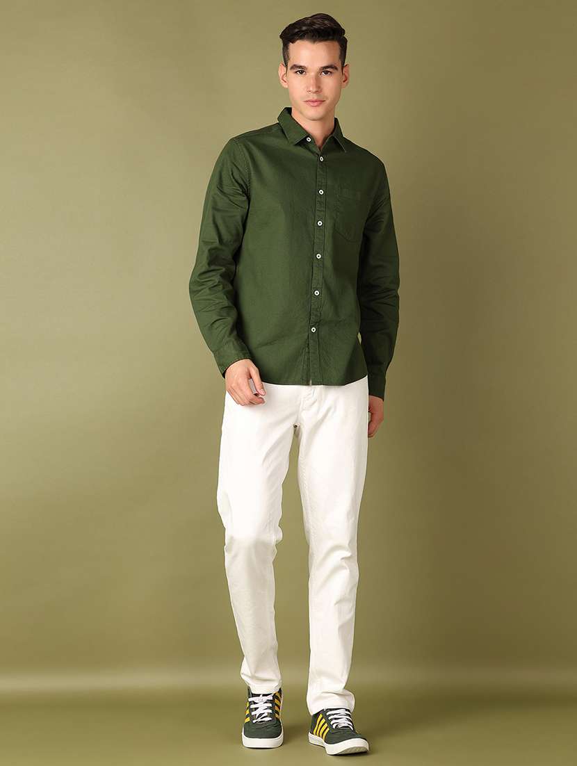 Men Solid Long Sleeve Casual Shirt - 21527309 -  Standard Image - 4
