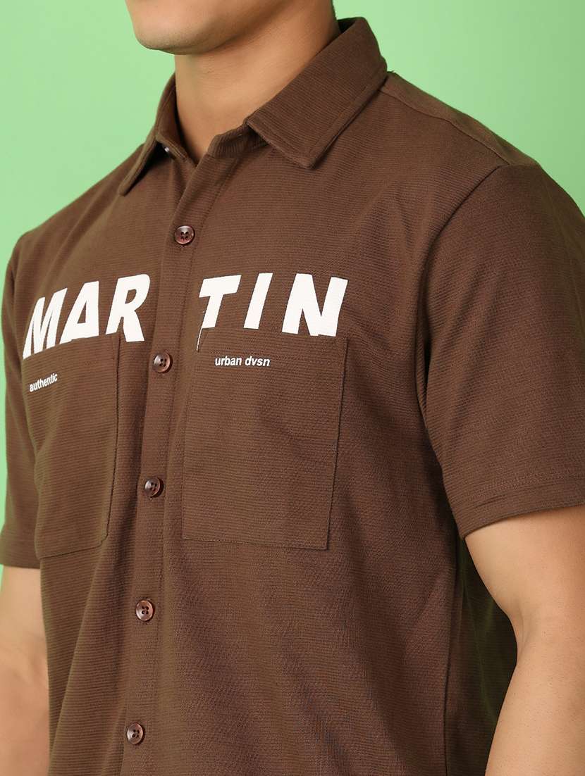 men short sleeves printed casual shirt - 21527326 -  Standard Image - 4