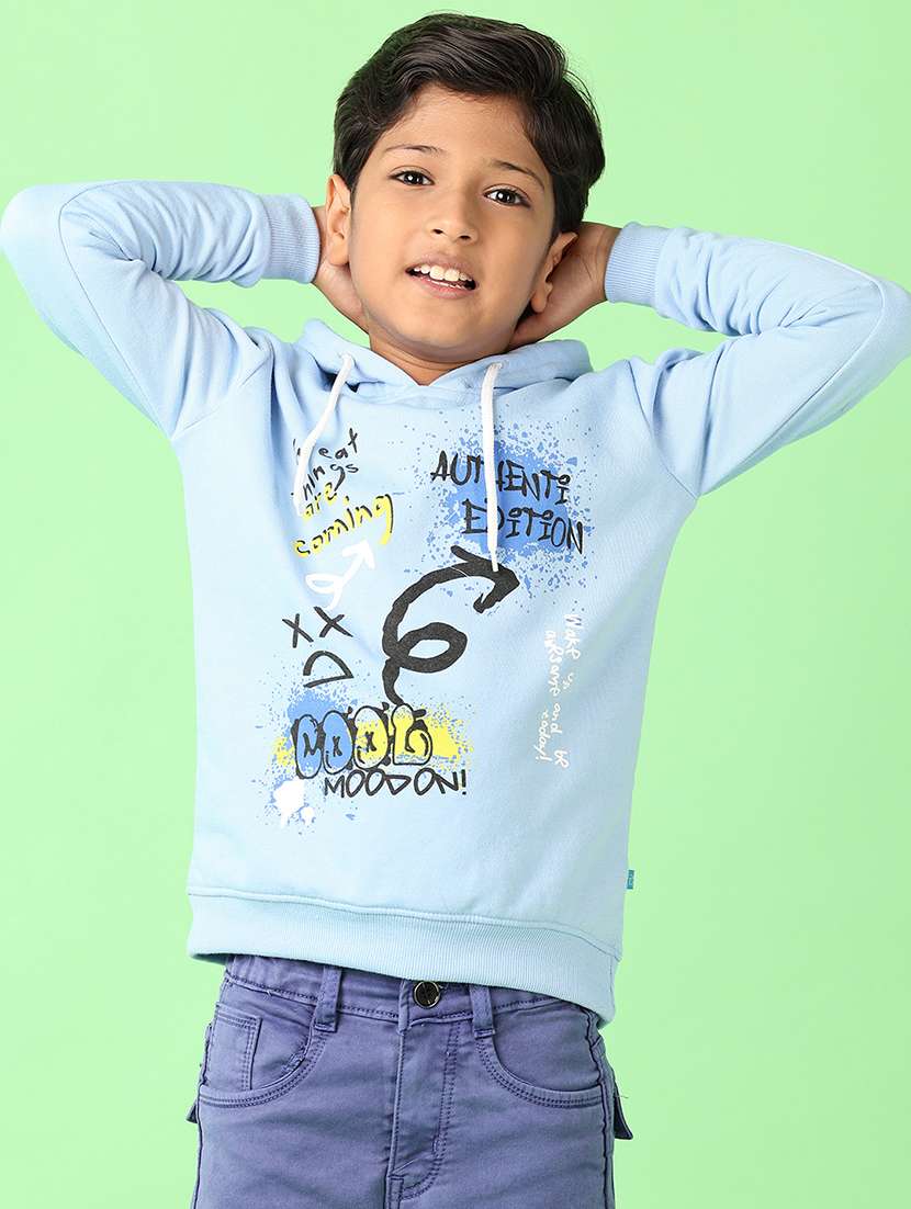 boys printed long sleeve hooded sweatshirt - 21527350 -  Standard Image - 1