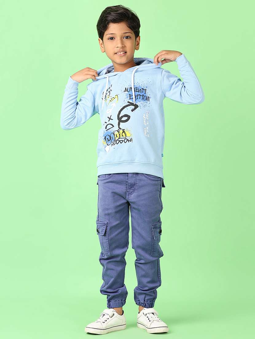 boys printed long sleeve hooded sweatshirt - 21527350 -  Standard Image - 4