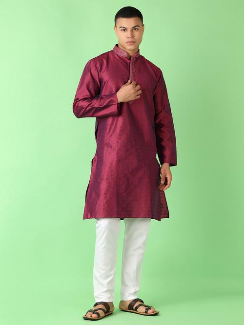 men self design kurta pyjama ethnic wear set - 21527381 - Standard Image - 0