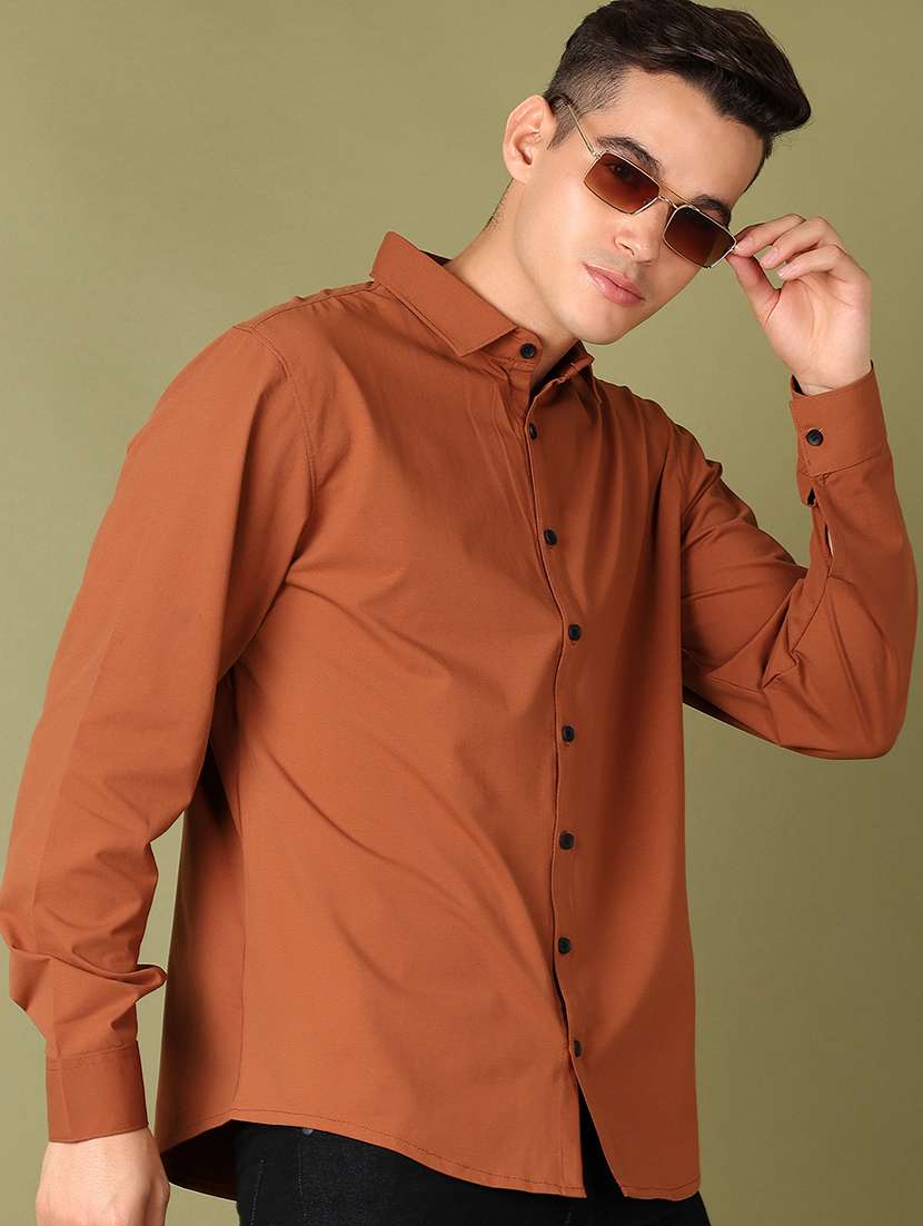 men solid long sleeve casual shirt - 21527388 -  Standard Image - 1