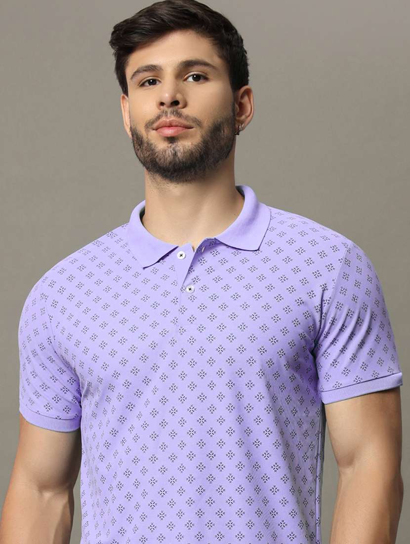 men lavender all over print t-shirt - 21527794 -  Standard Image - 1