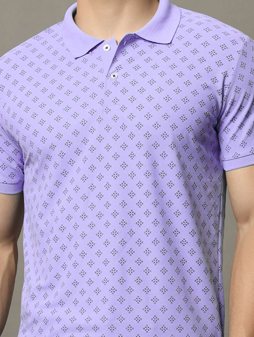 men lavender all over print t-shirt - 21527794 -  Standard Image - 4