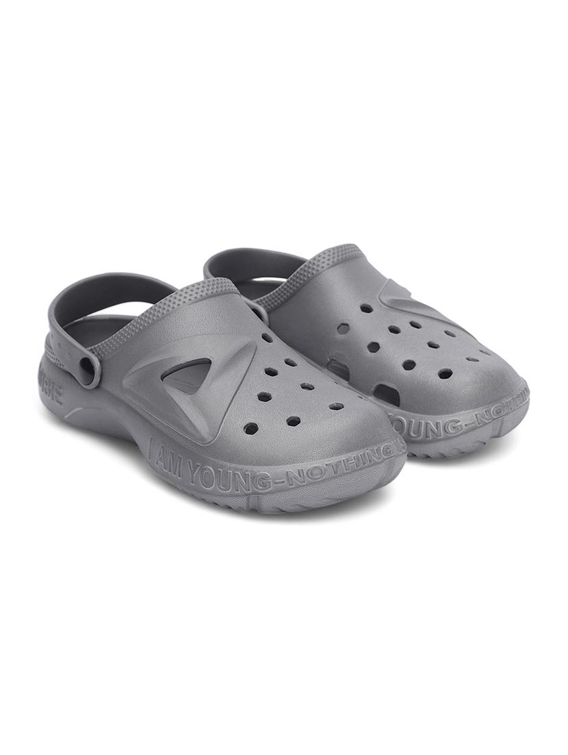 women grey solid clogs - 21527827 - Standard Image - 1