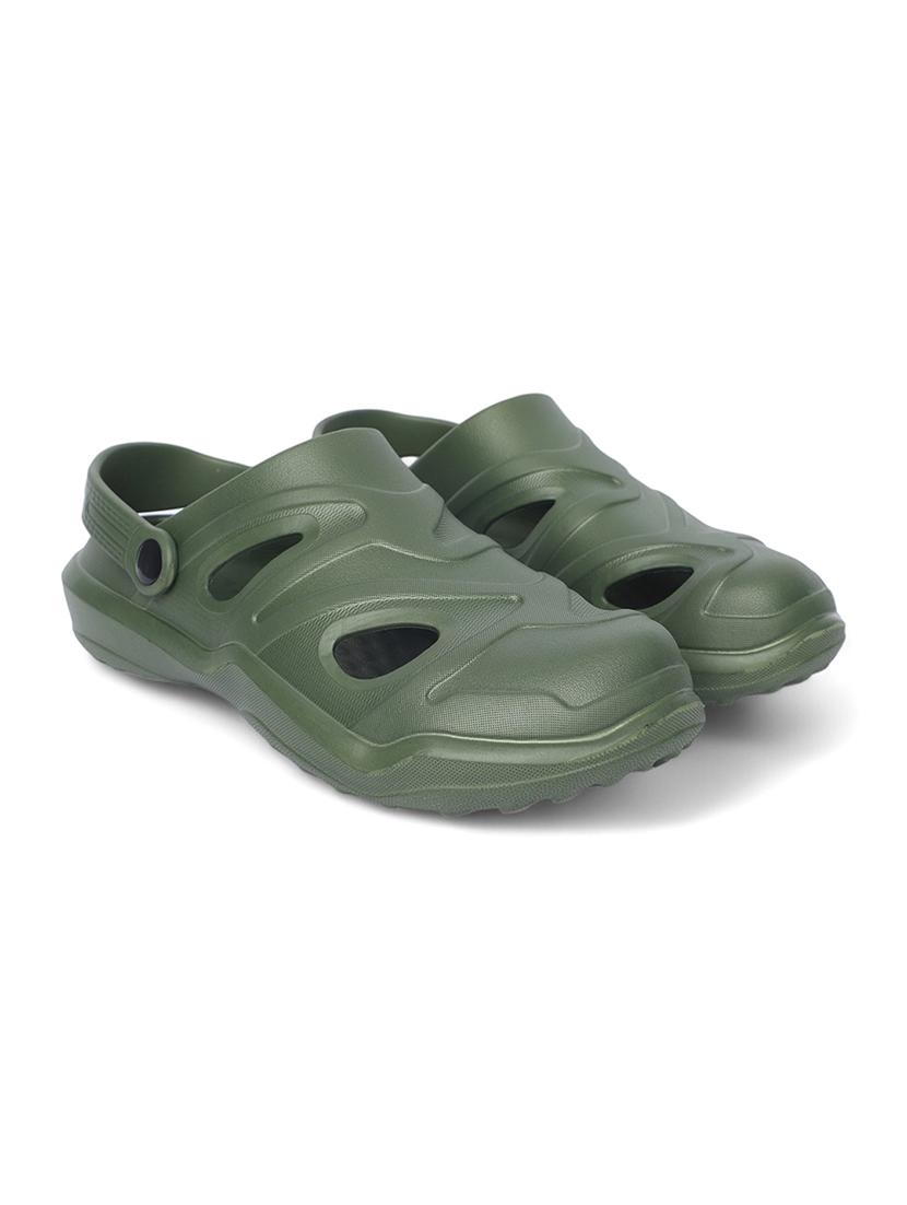 women solid green clogs - 21527838 - Standard Image - 1