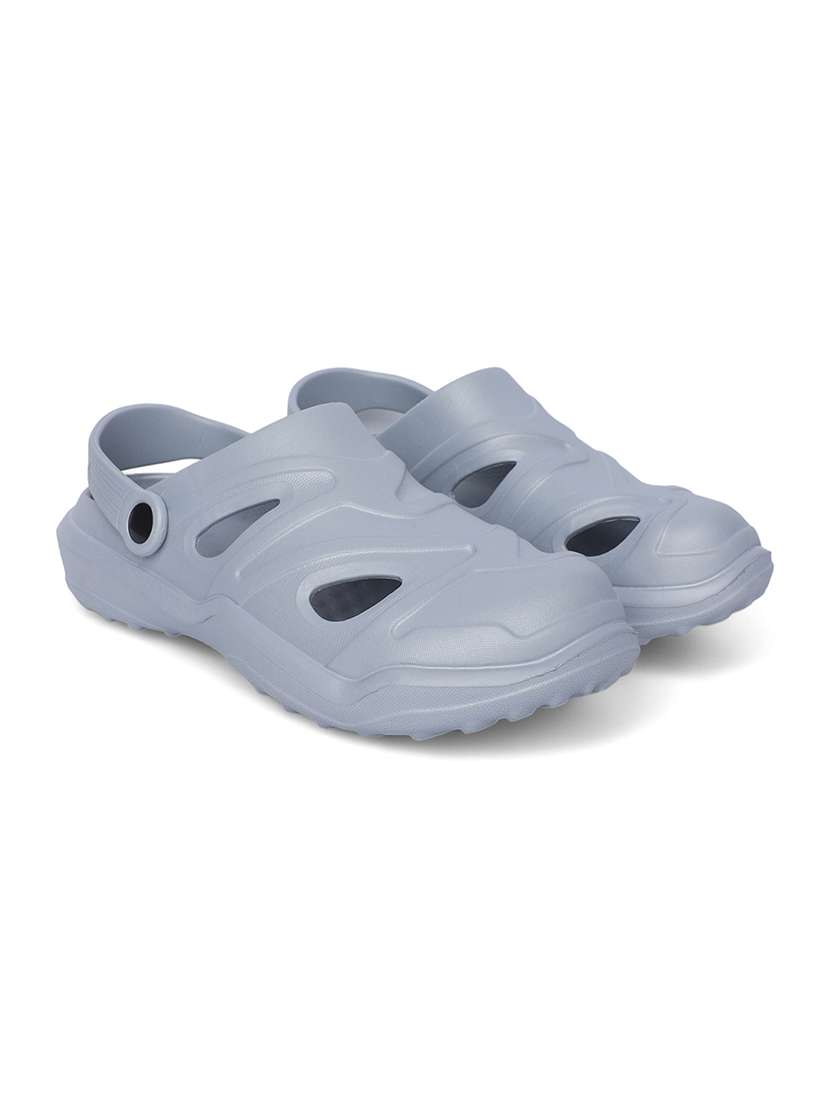 women grey solid clogs - 21527839 -  Standard Image - 1