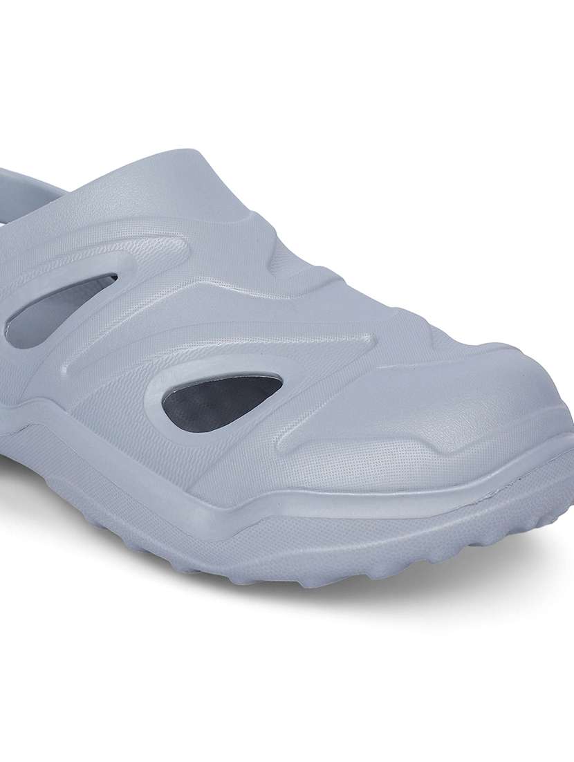 women grey solid clogs - 21527839 -  Standard Image - 4