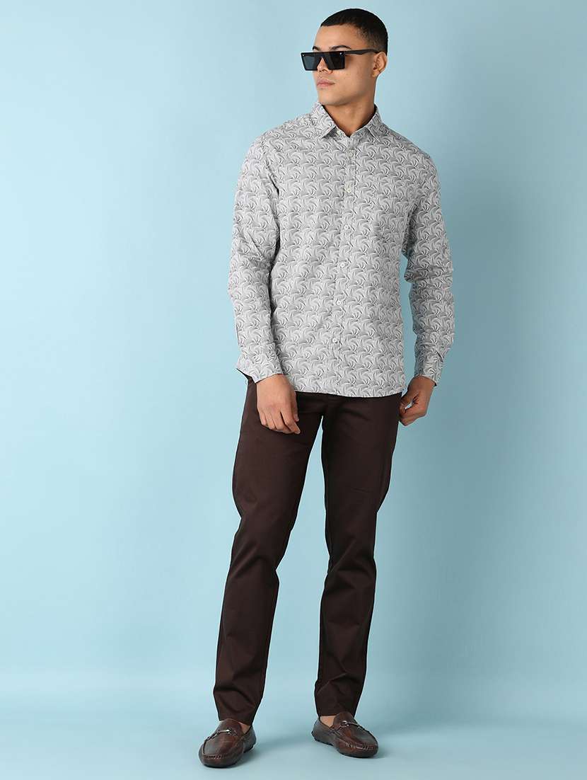 men printed long sleeve casual shirt - 21527870 - Standard Image - 4