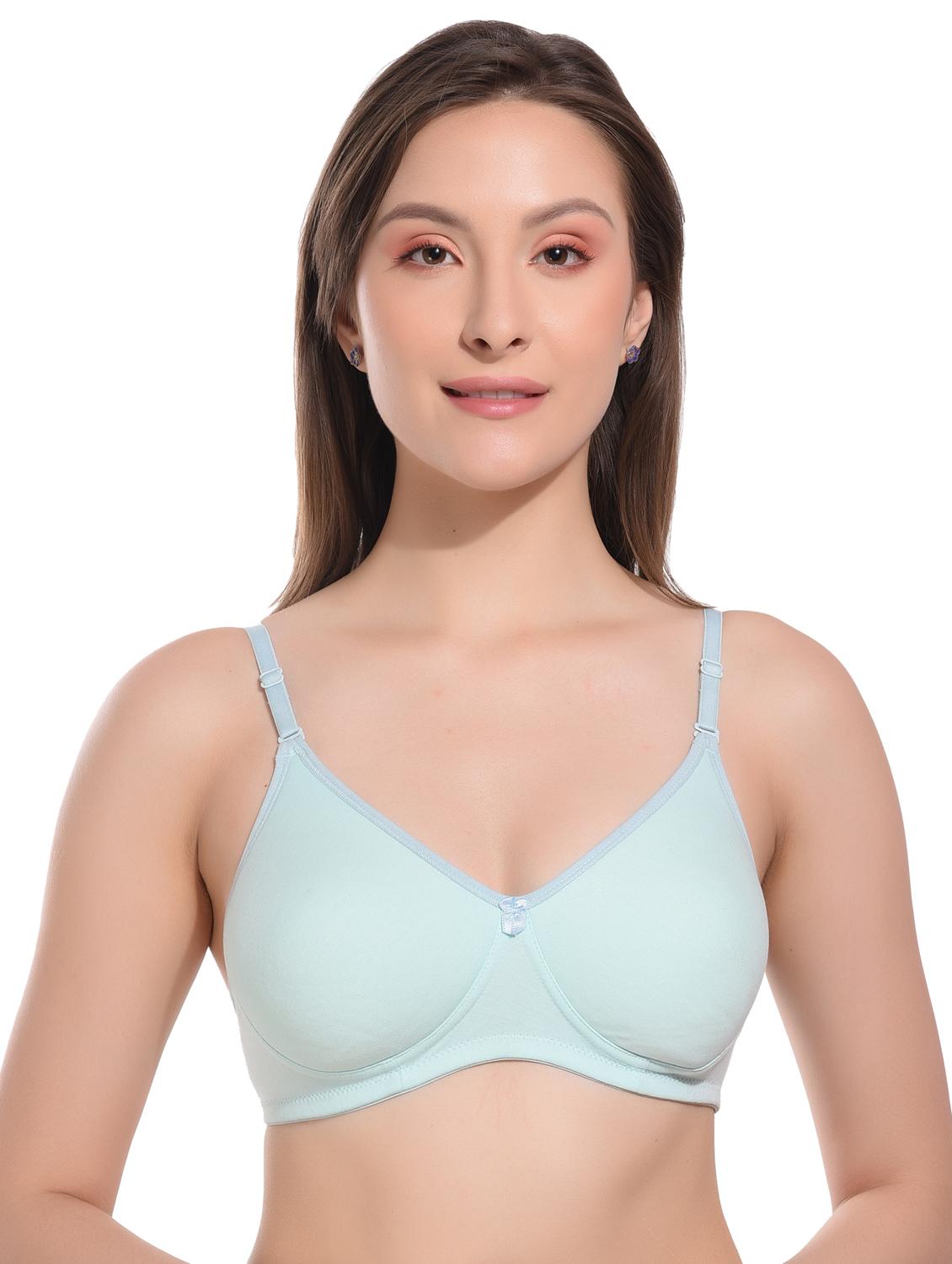 pack of 2 sea green cotton t-shirt bra - 21527970 - Standard Image - 1