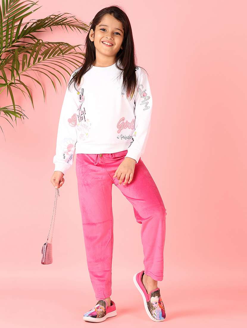 girls pink solid pyjama - 21528143 -  Standard Image - 4