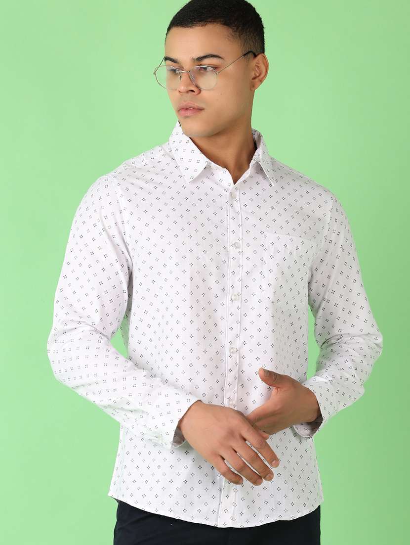 men printed long sleeve casual shirt - 21528178 -  Standard Image - 1