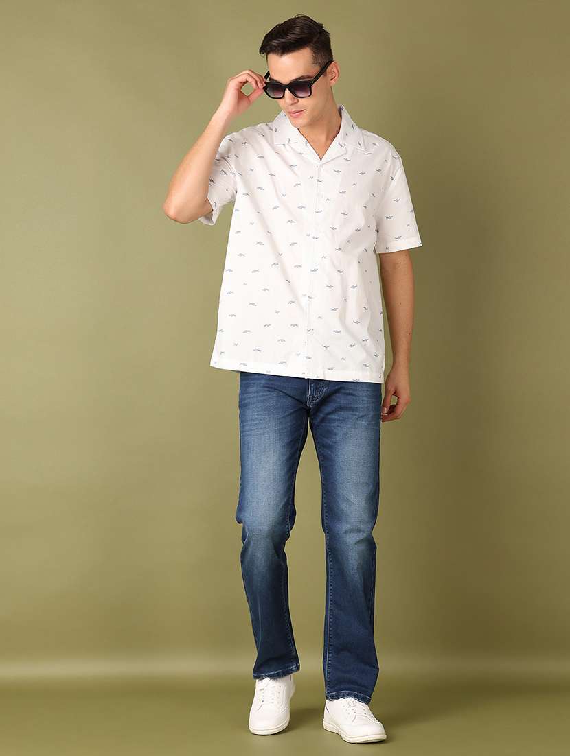 men printed short sleeve casual shirt - 21528185 -  Standard Image - 4