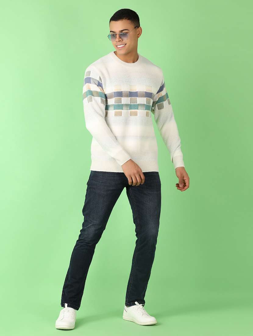 men long sleeves self design pullover - 21528778 -  Standard Image - 4