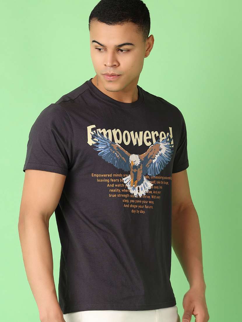 men short sleeves front print t-shirt - 21528781 -  Standard Image - 1