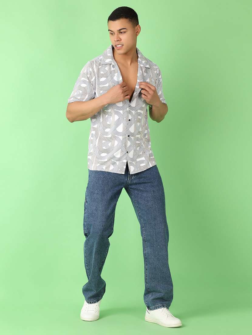 men short sleeves printed casual shirt - 21528812 -  Standard Image - 4