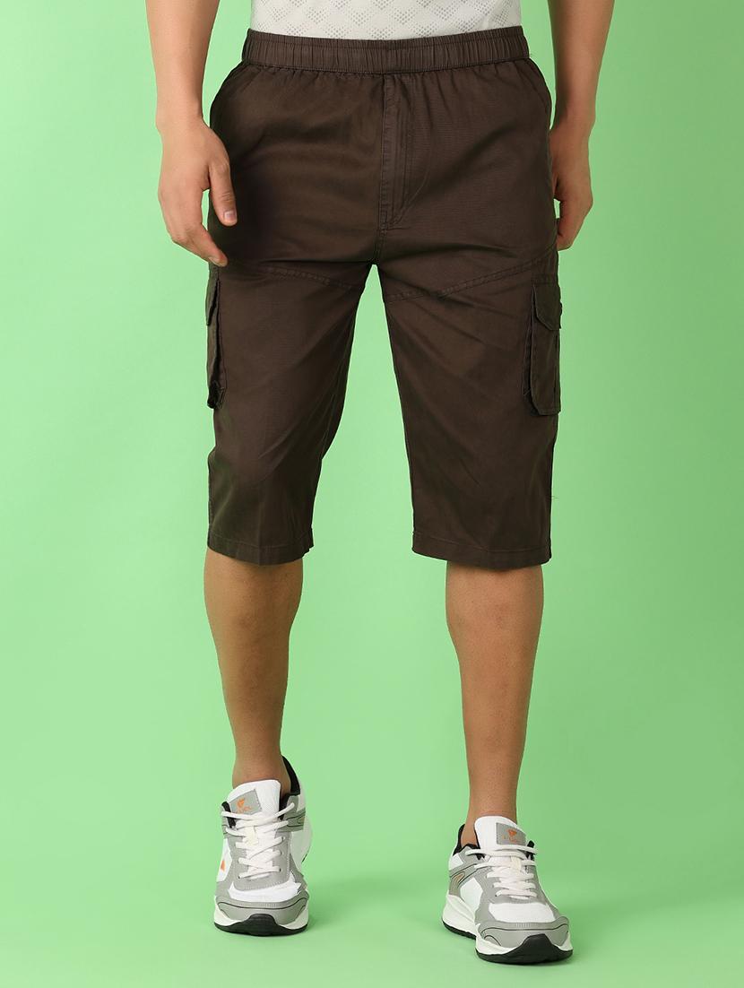men mid rise solid cargo style three - fourth - 21528815 -  Zoom Image - 0