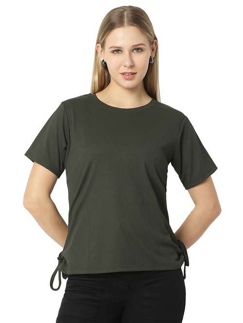 women solids round neck top - 21529255 -  Standard Image - 0