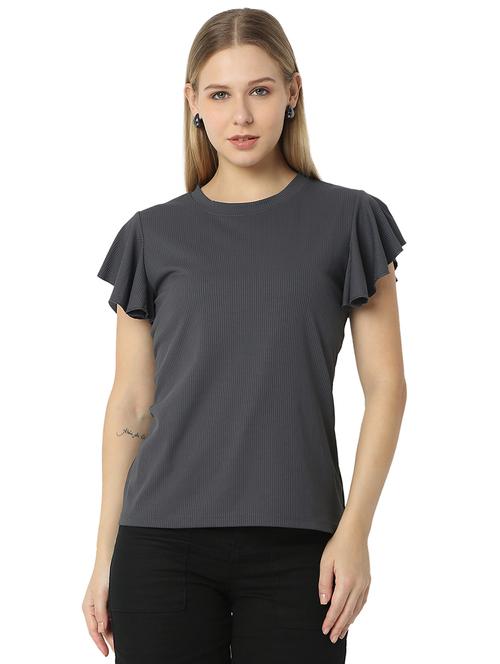 women solids round neck top - 21529258 -  Standard Image - 0