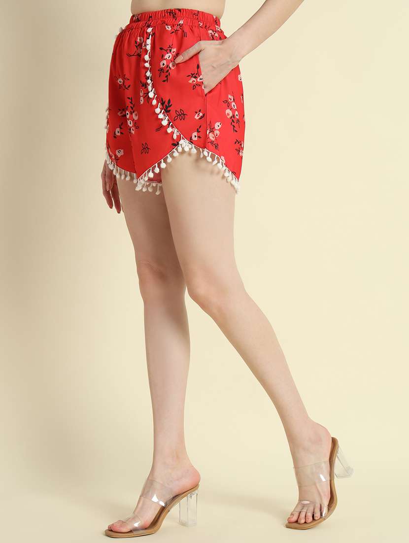 women high-rise printed regular short - 21529341 - Standard Image - 1
