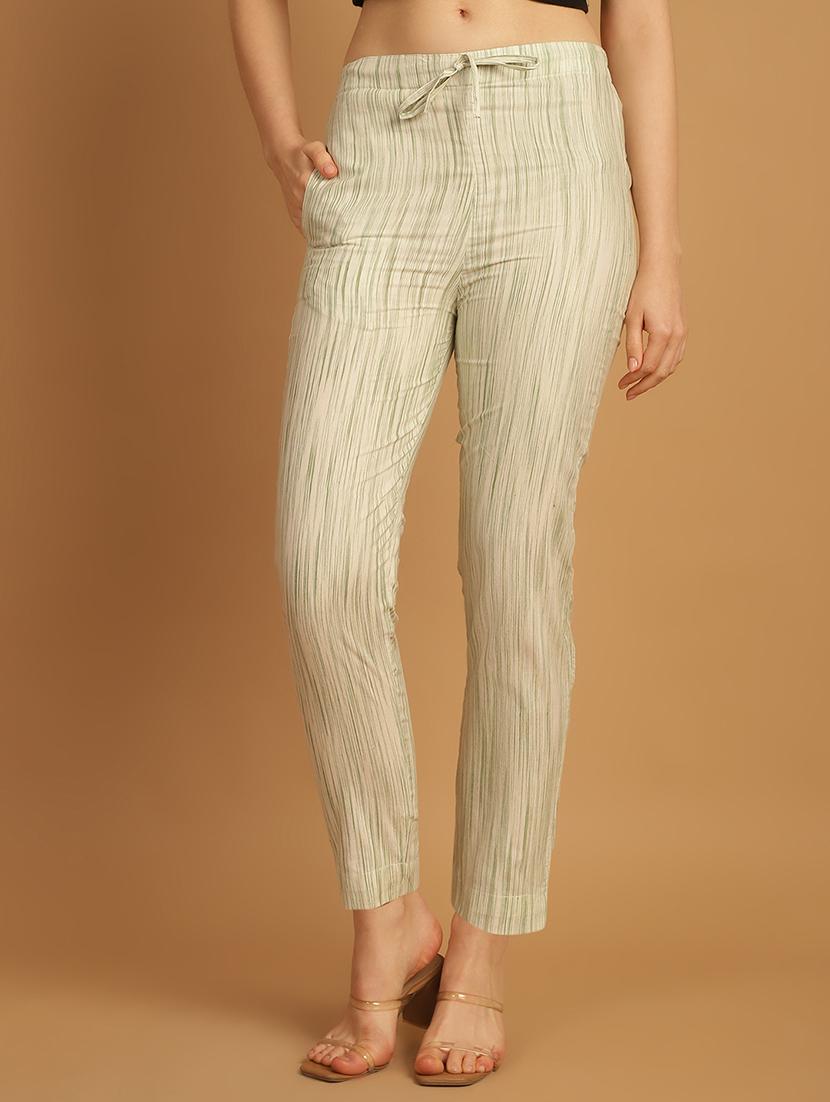 women printed ankle length flat front trouser - 21529360 -  Zoom Image - 0
