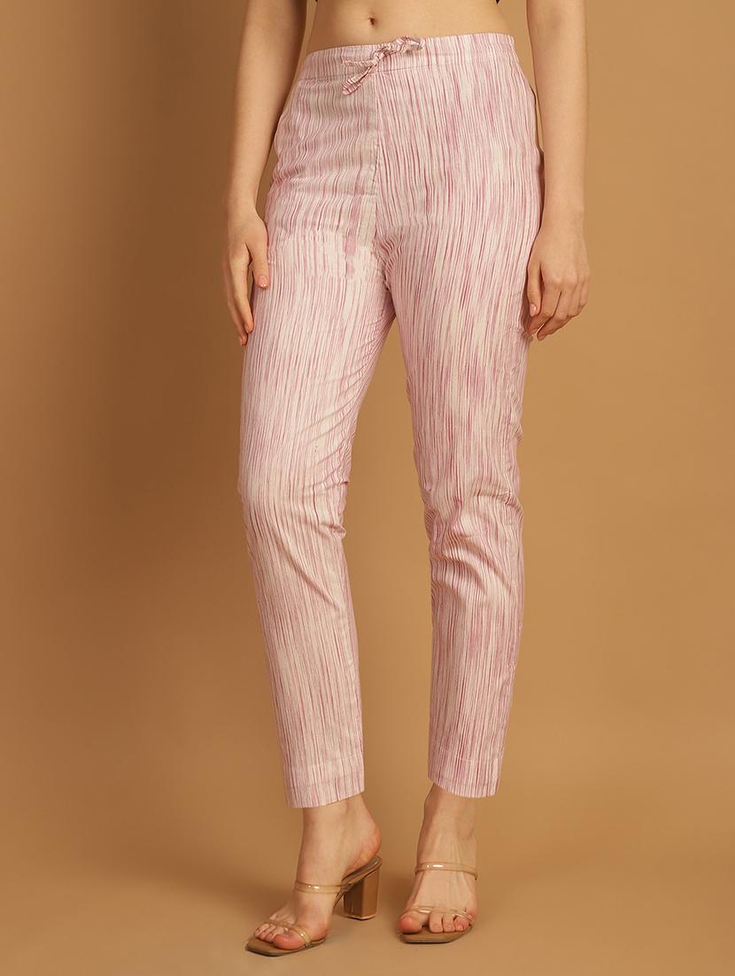 women printed ankle length flat front trouser - 21529362 -  Standard Image - 1