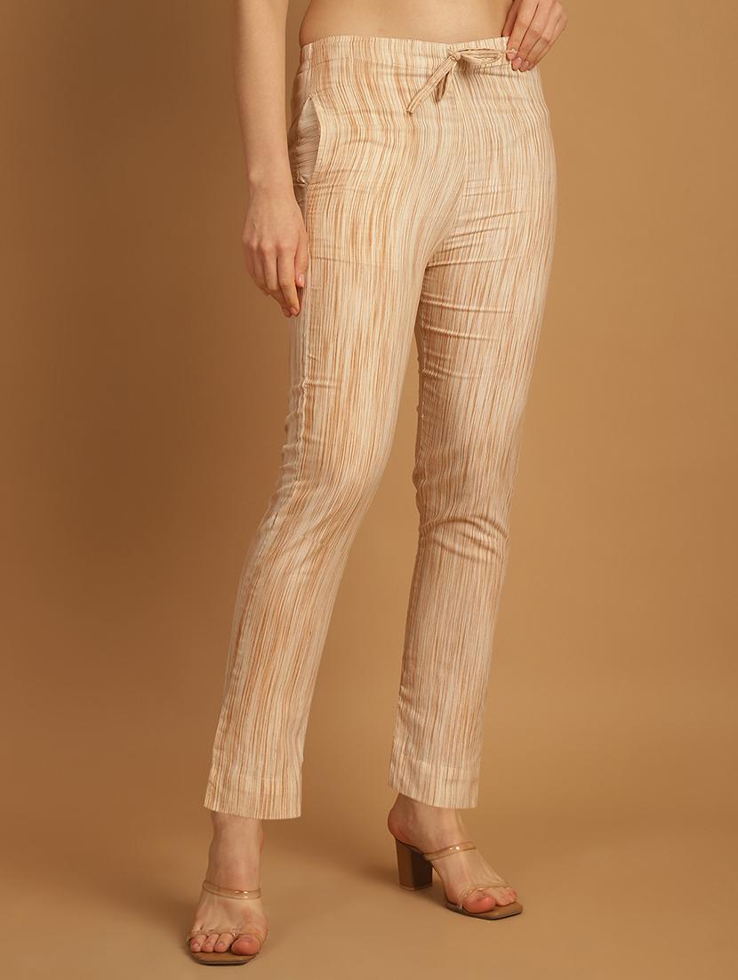 women printed ankle length flat front trouser - 21529364 -  Standard Image - 1