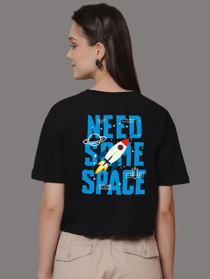 women printed short sleeve crop t-shirt - 21529369 - Standard Image - 4