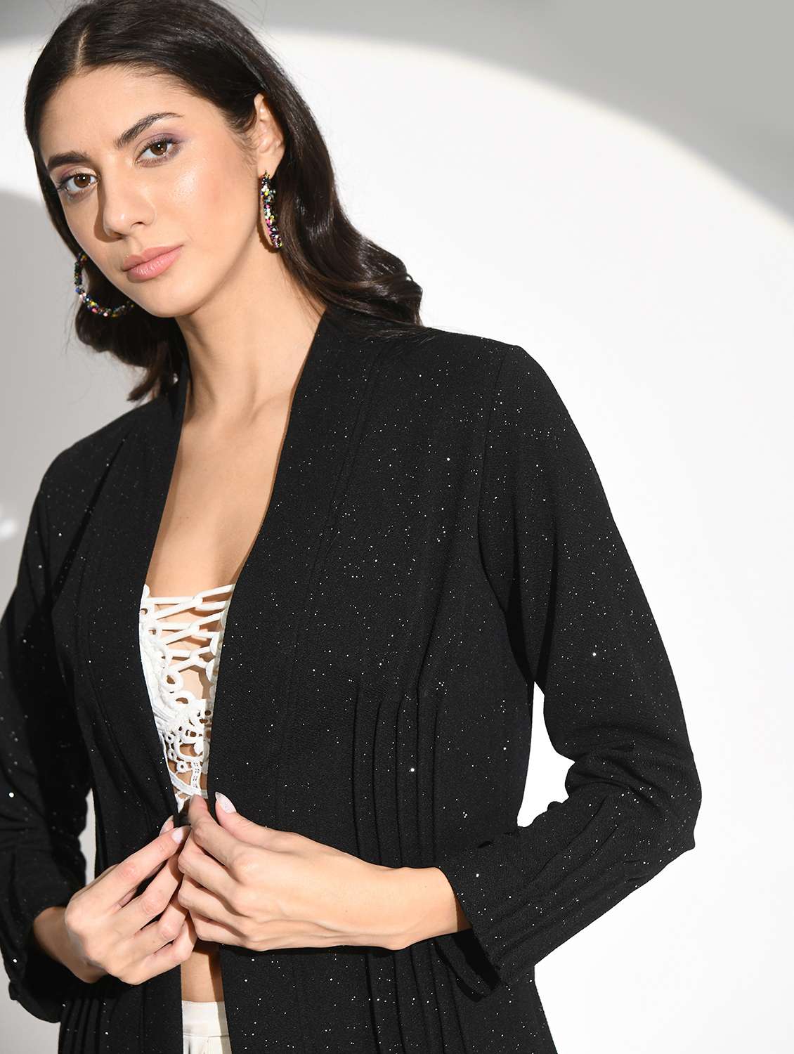 women black polyester regular shrug - 21529382 -  Standard Image - 4