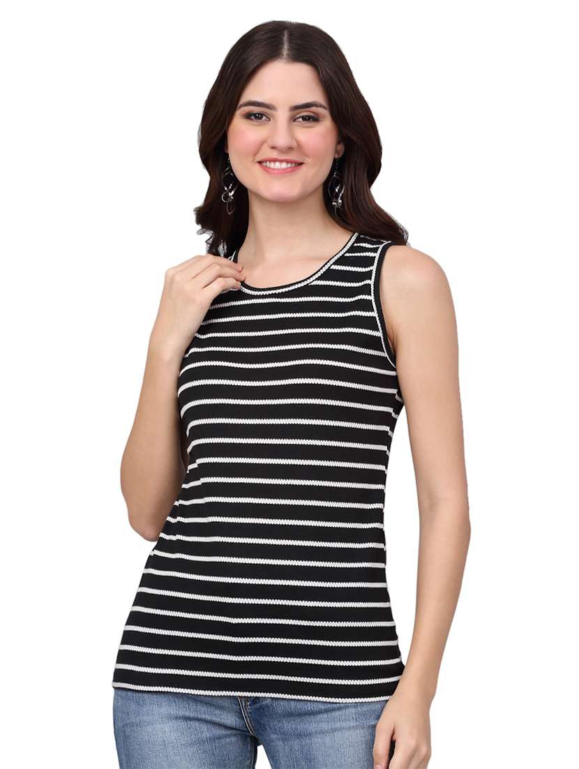 women black cotton tank t-shirt