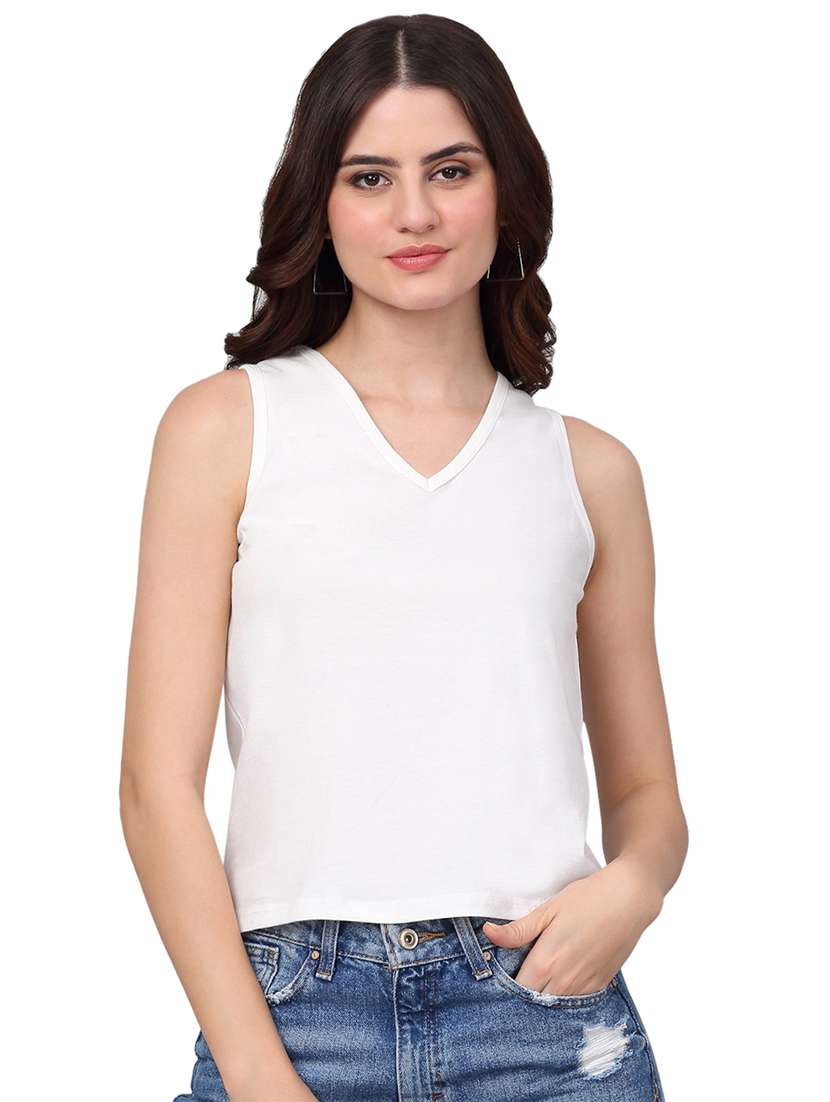 women white cotton regular t-shirt