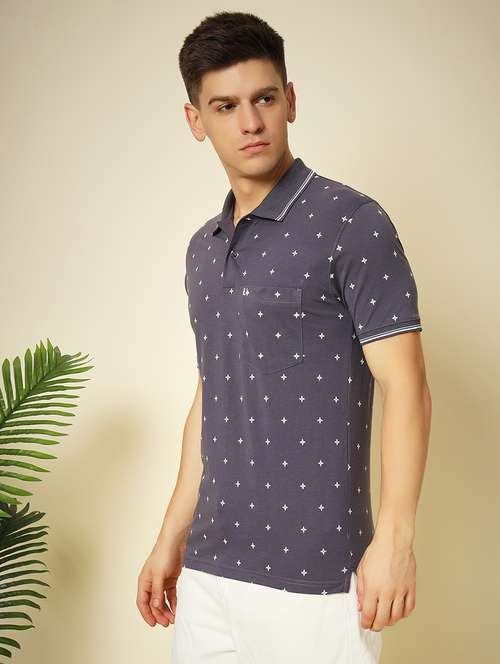 men polo neck printed t-shirt - 21529546 -  Standard Image - 0