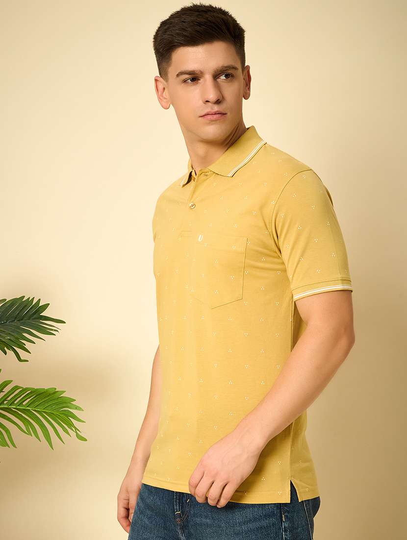 men polo neck printed t-shirt