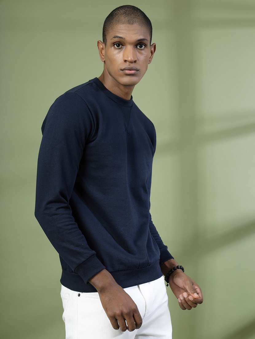 men long sleeves plain sweatshirt - 21529604 -  Standard Image - 1