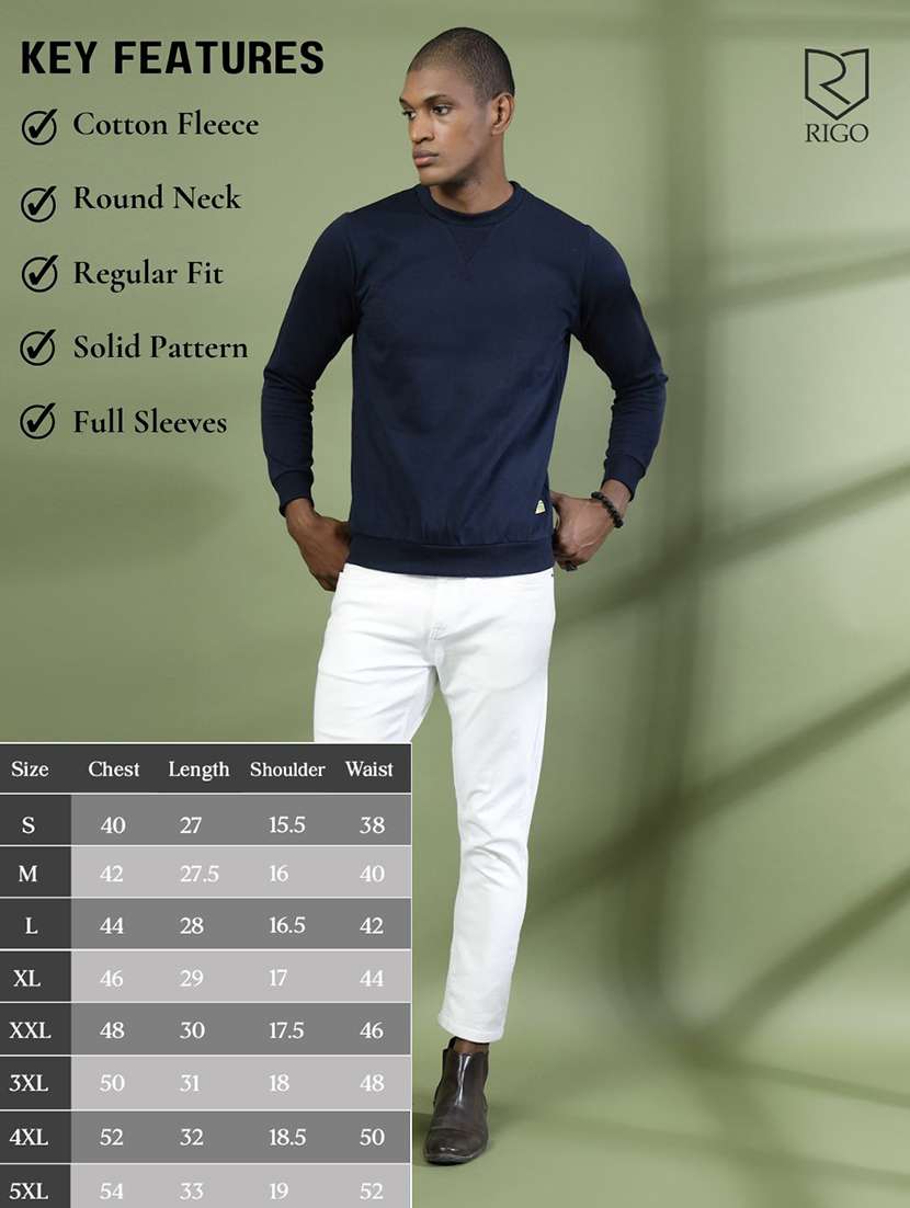 men long sleeves plain sweatshirt - 21529604 -  Standard Image - 4