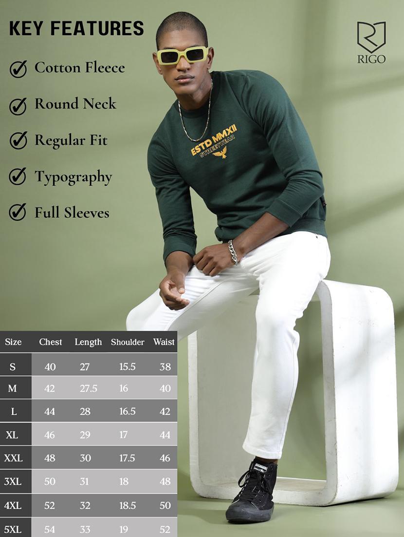 men long sleeves chest print sweatshirt - 21529607 - Standard Image - 4