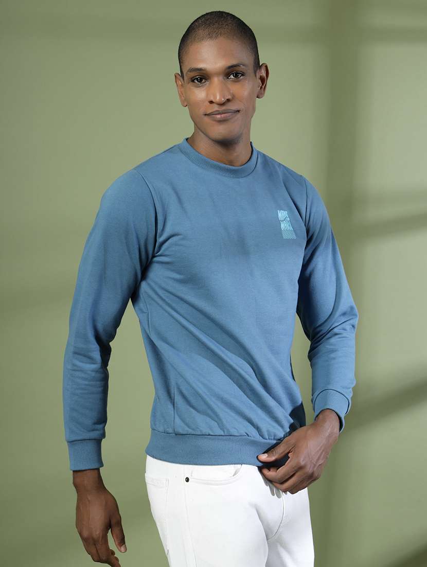 men long sleeves back print sweatshirt - 21529610 -  Standard Image - 1