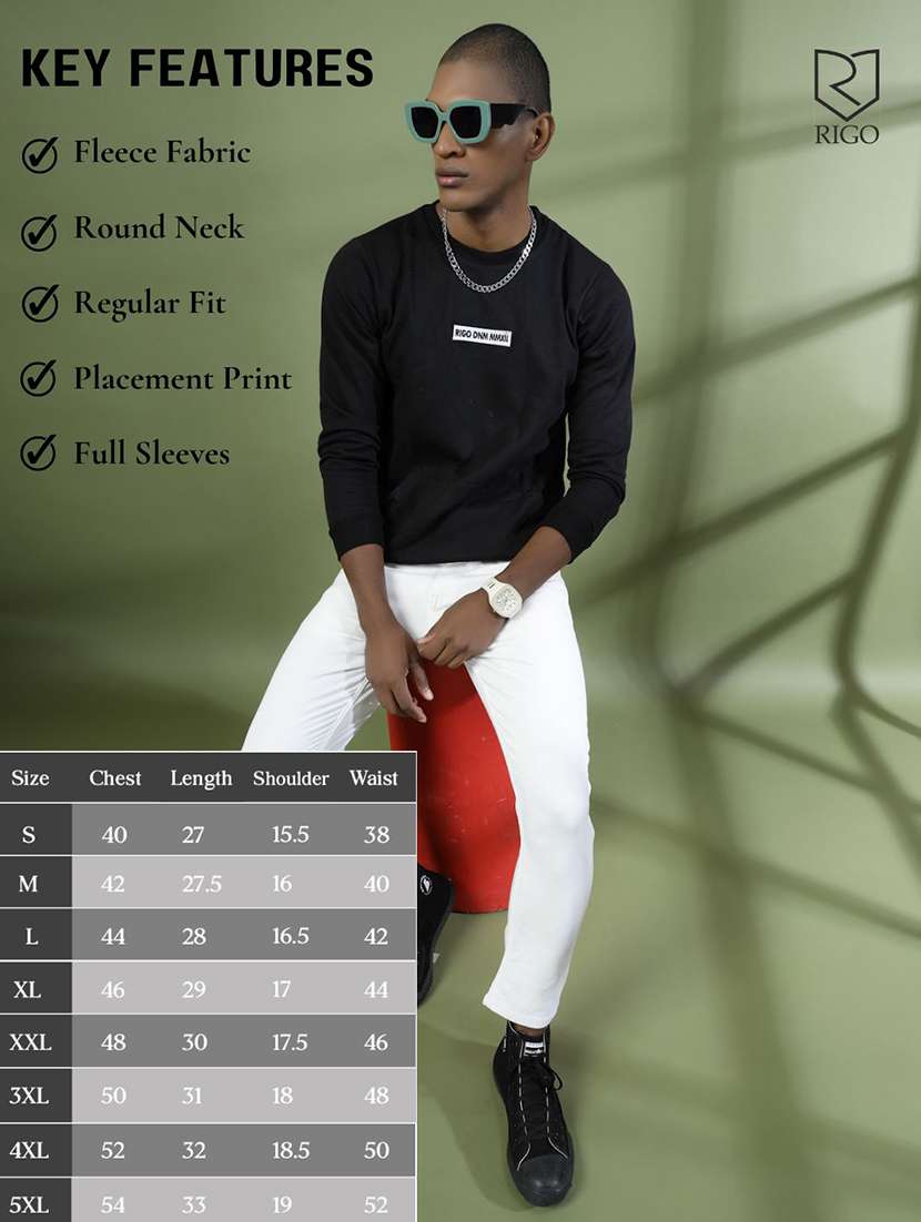 men long sleeves chest print sweatshirt - 21529612 -  Standard Image - 4