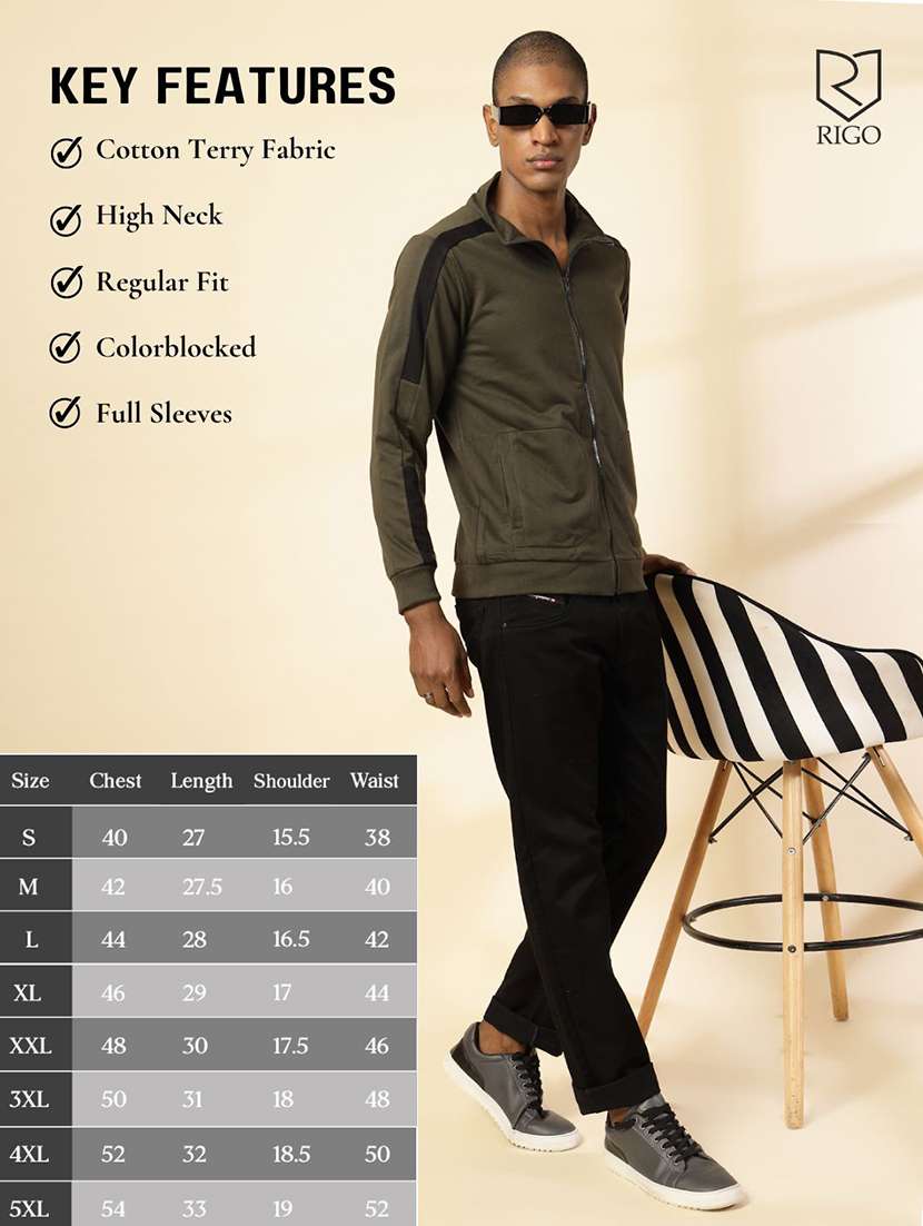 men olive color block jacket - 21529613 -  Standard Image - 4