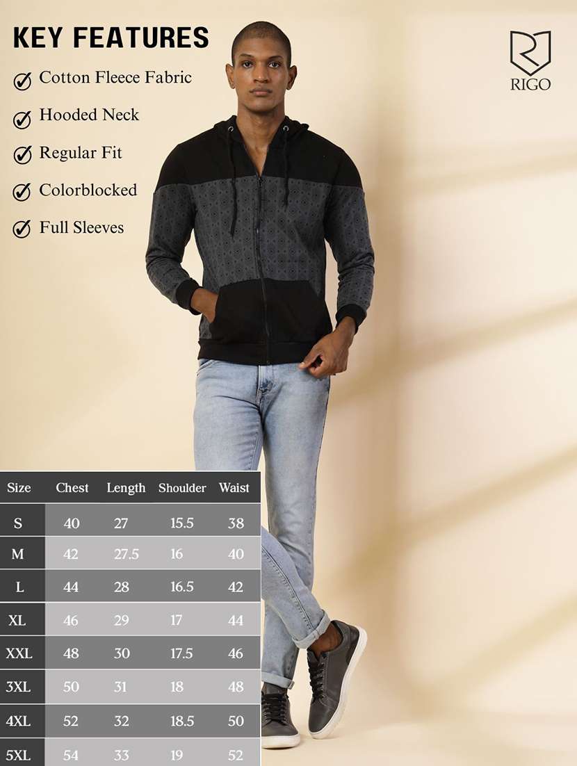men grey color block sweatshirt - 21529615 -  Standard Image - 4