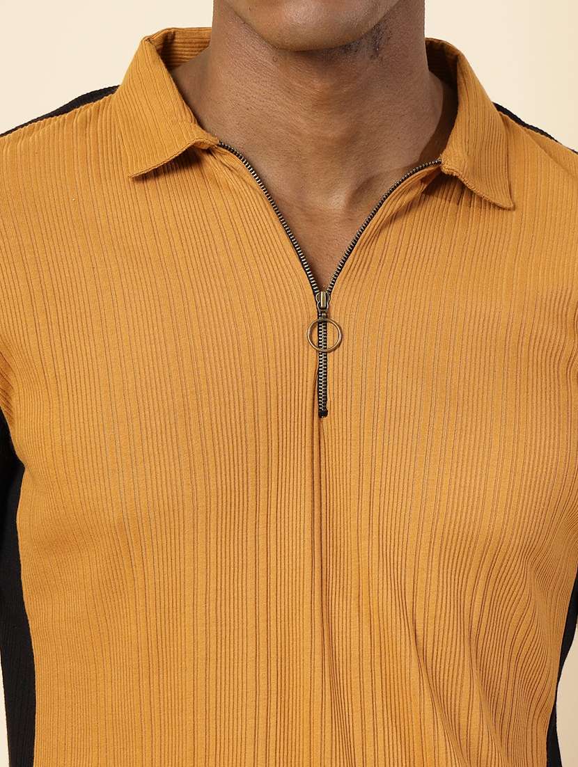 men polo neck color block t-shirt - 21529619 - Standard Image - 4