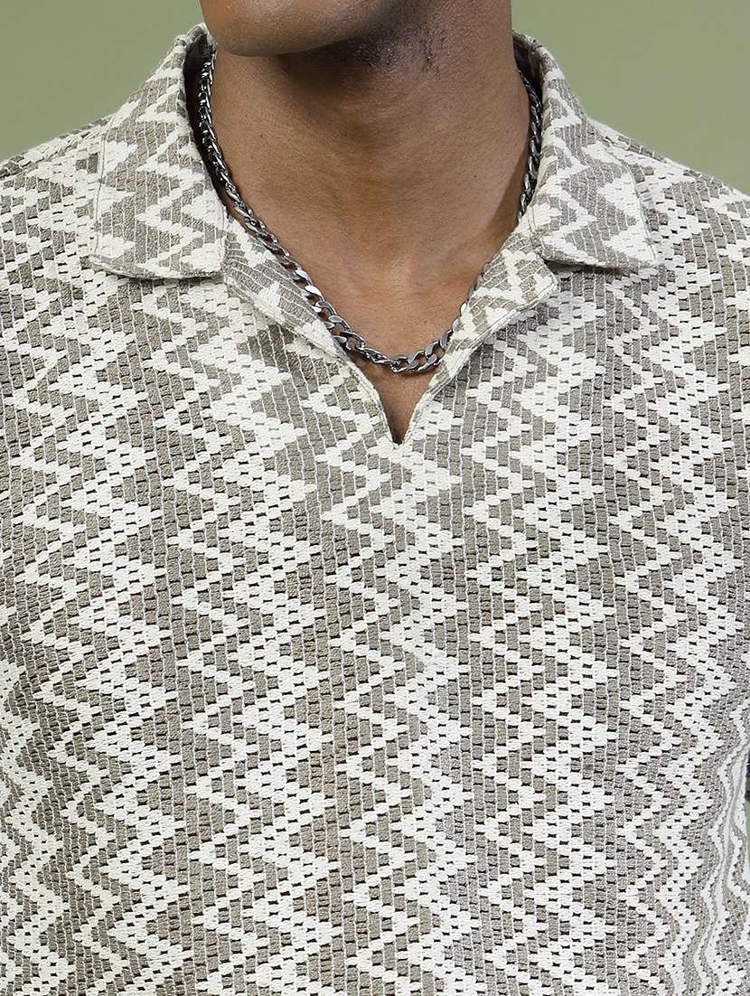 men polo neck self design t-shirt - 21529625 -  Standard Image - 4