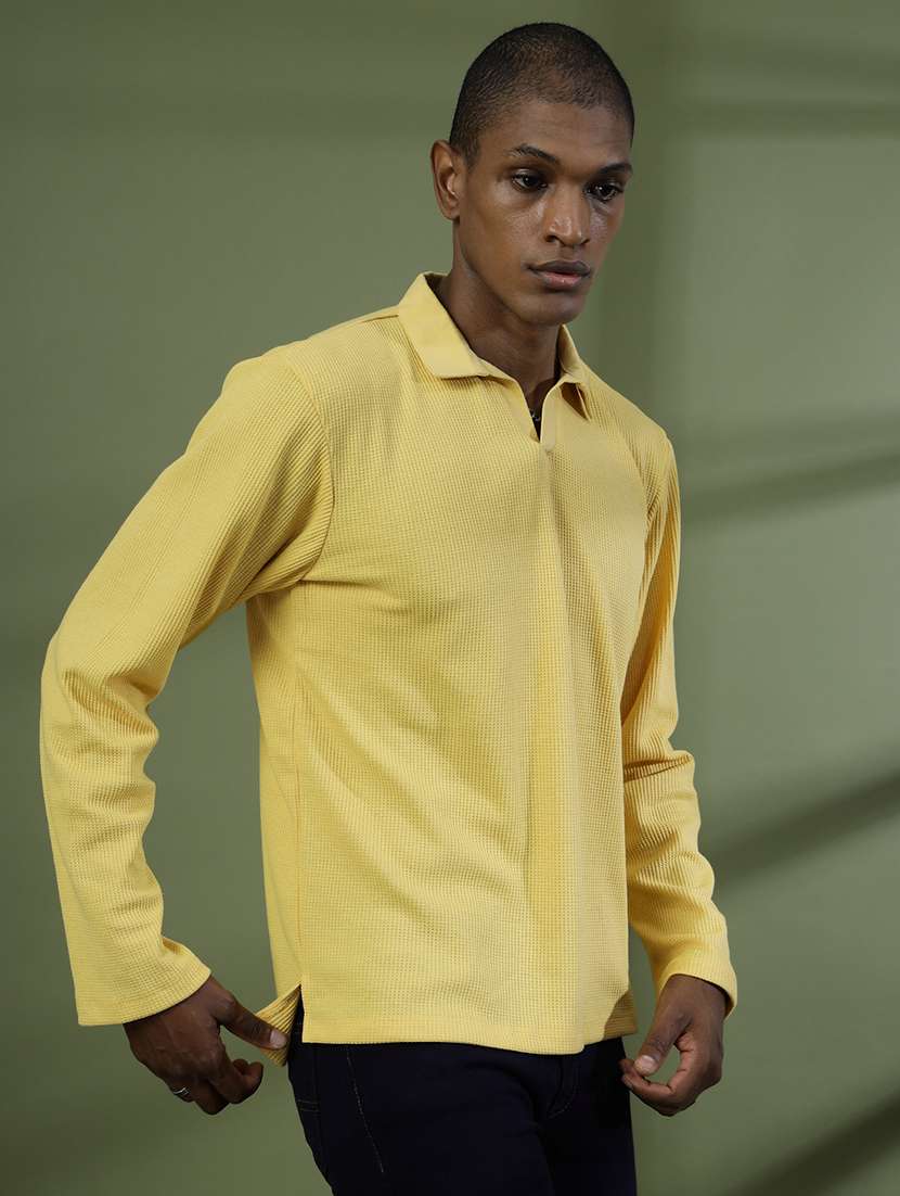 men polo neck plain t-shirt - 21529631 -  Standard Image - 1