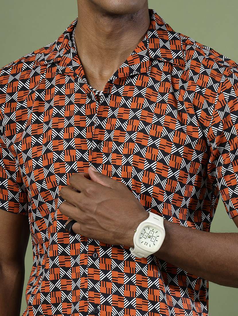 men printed shorts & shirt co-ord set - 21529635 -  Standard Image - 4